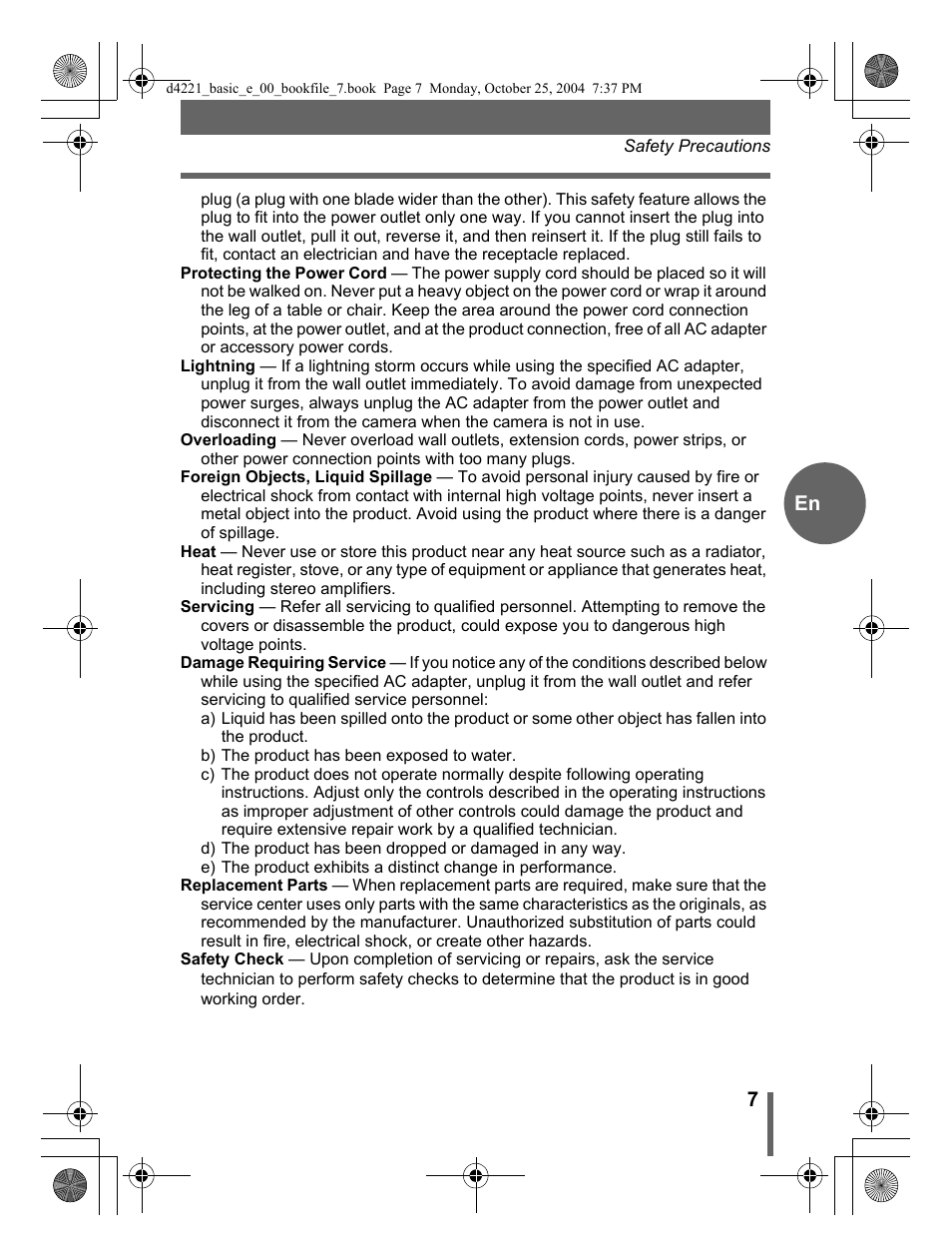 Olympus Stylus 500 Digital User Manual | Page 7 / 100