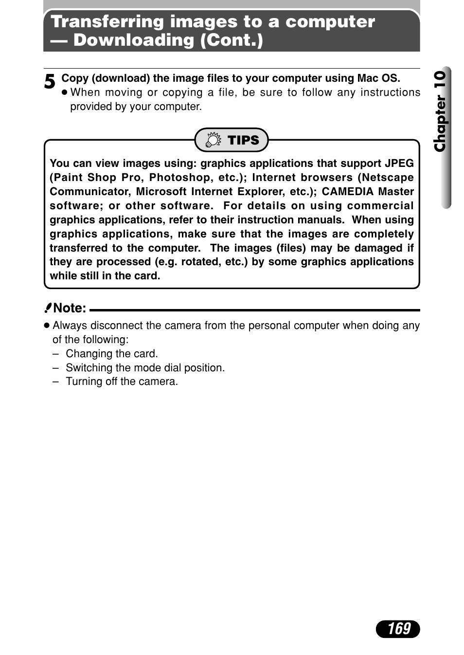 Olympus C-4040 Zoom User Manual | Page 169 / 200