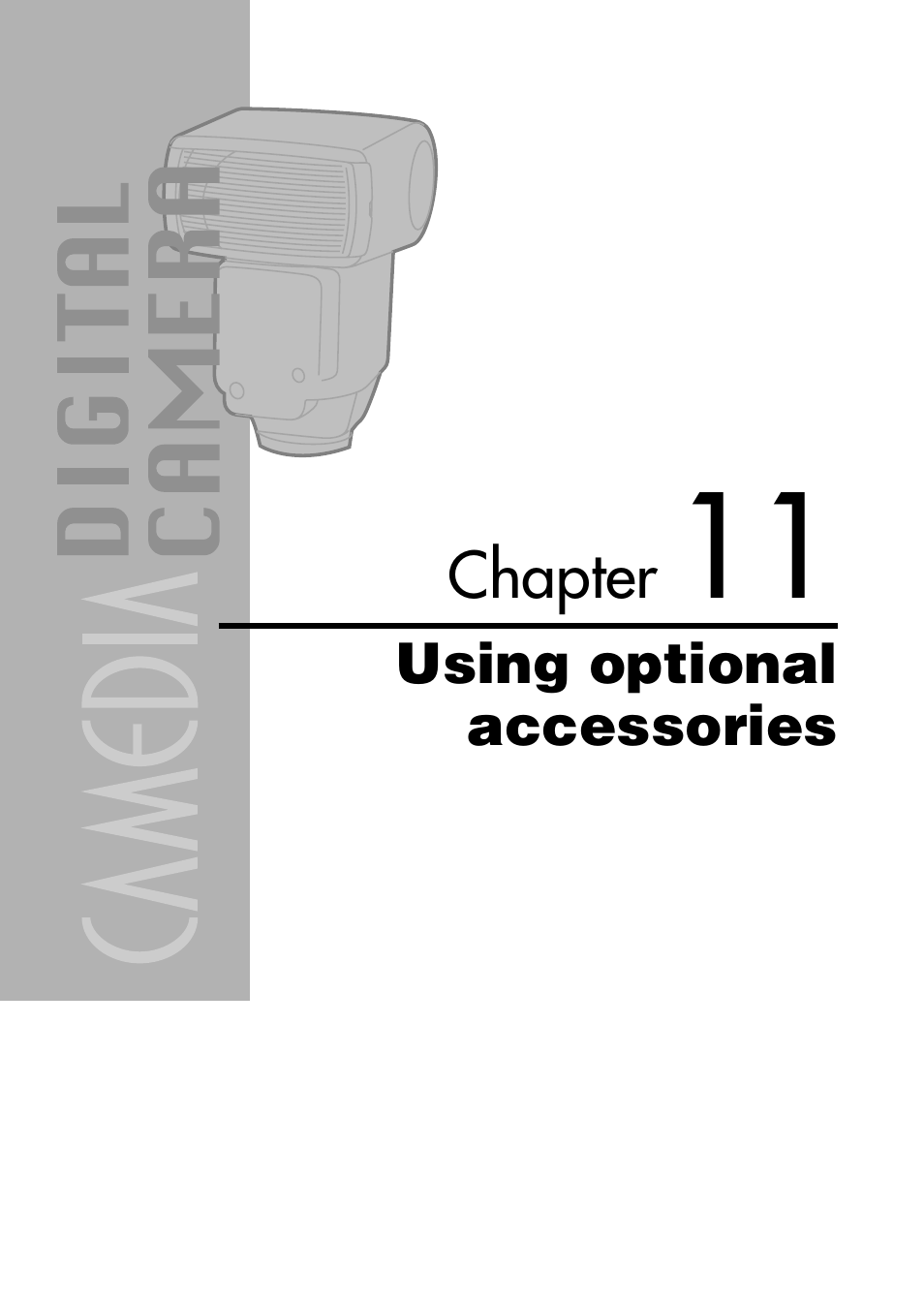 Chapter 11 using optional accessories, Using optional accessories | Olympus C-4040 Zoom User Manual | Page 174 / 200