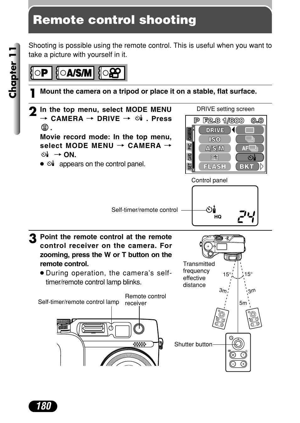 Remote control shooting, Chapter 11 | Olympus C-4040 Zoom User Manual | Page 180 / 200