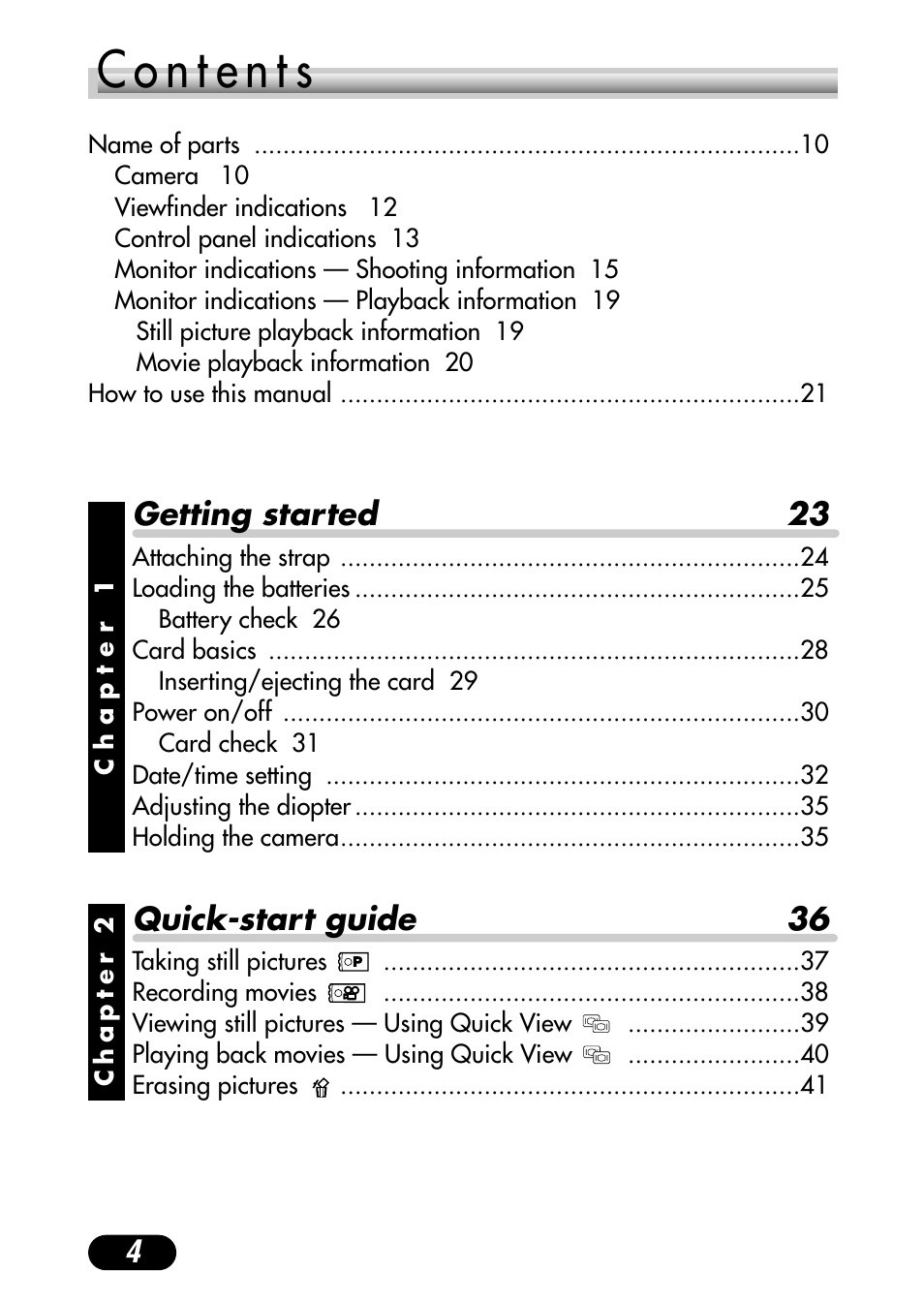 Olympus C-4040 Zoom User Manual | Page 4 / 200