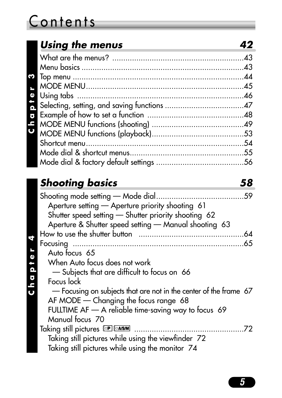 Olympus C-4040 Zoom User Manual | Page 5 / 200