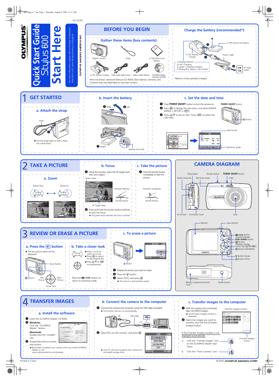 Olympus Stylus 600 Digital User Manual | 1 page