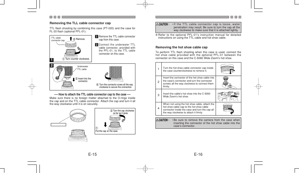 E-16 e-15 | Olympus PT-020 User Manual | Page 9 / 21