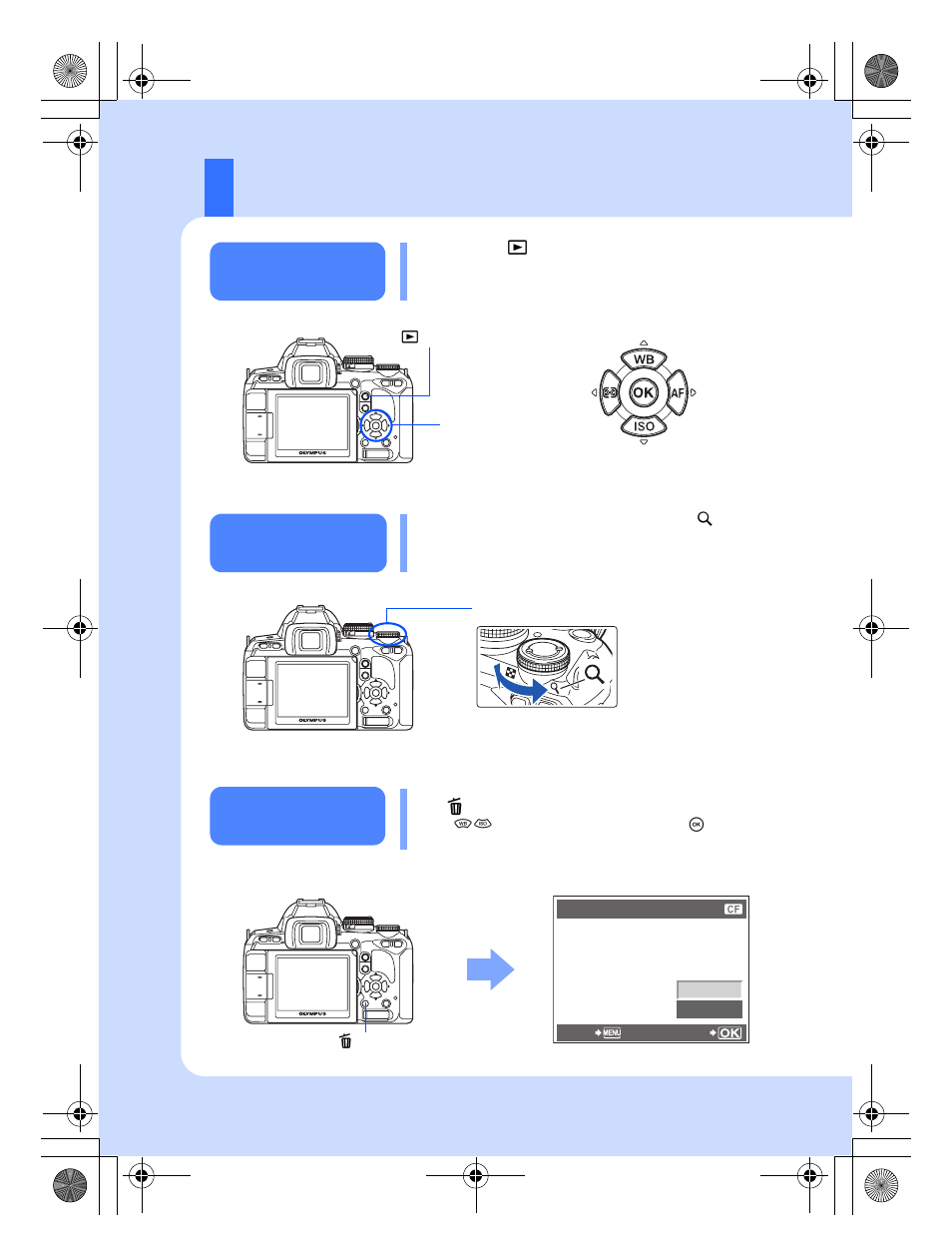 Playback/erasing | Olympus E-620 User Manual | Page 18 / 156