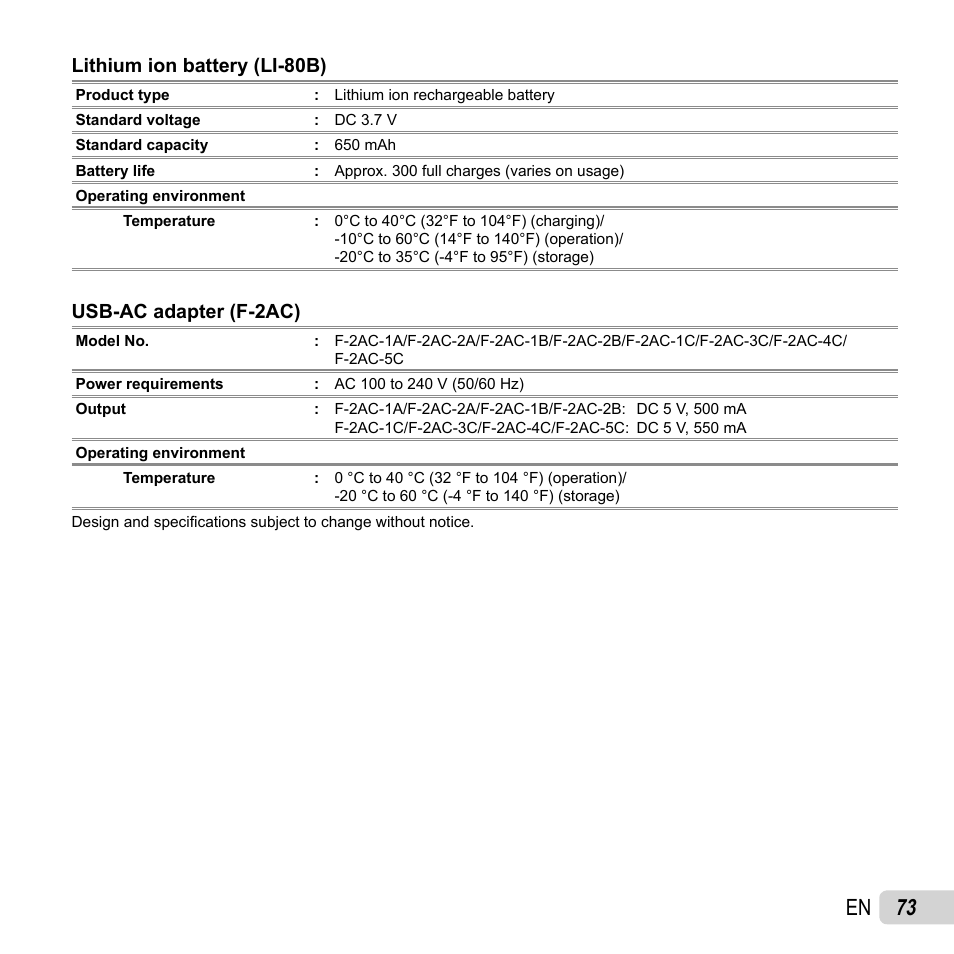 73 en | Olympus T-110 User Manual | Page 73 / 75