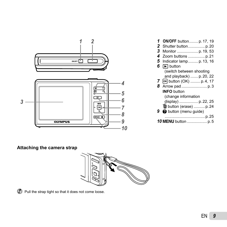 Olympus T-110 User Manual | Page 9 / 75