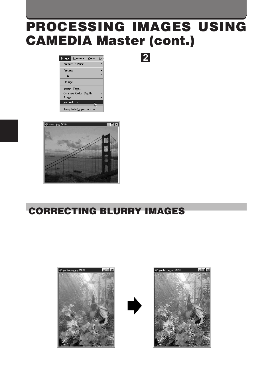 Processing images using camedia master (cont.) | Olympus D-360L User Manual | Page 104 / 124