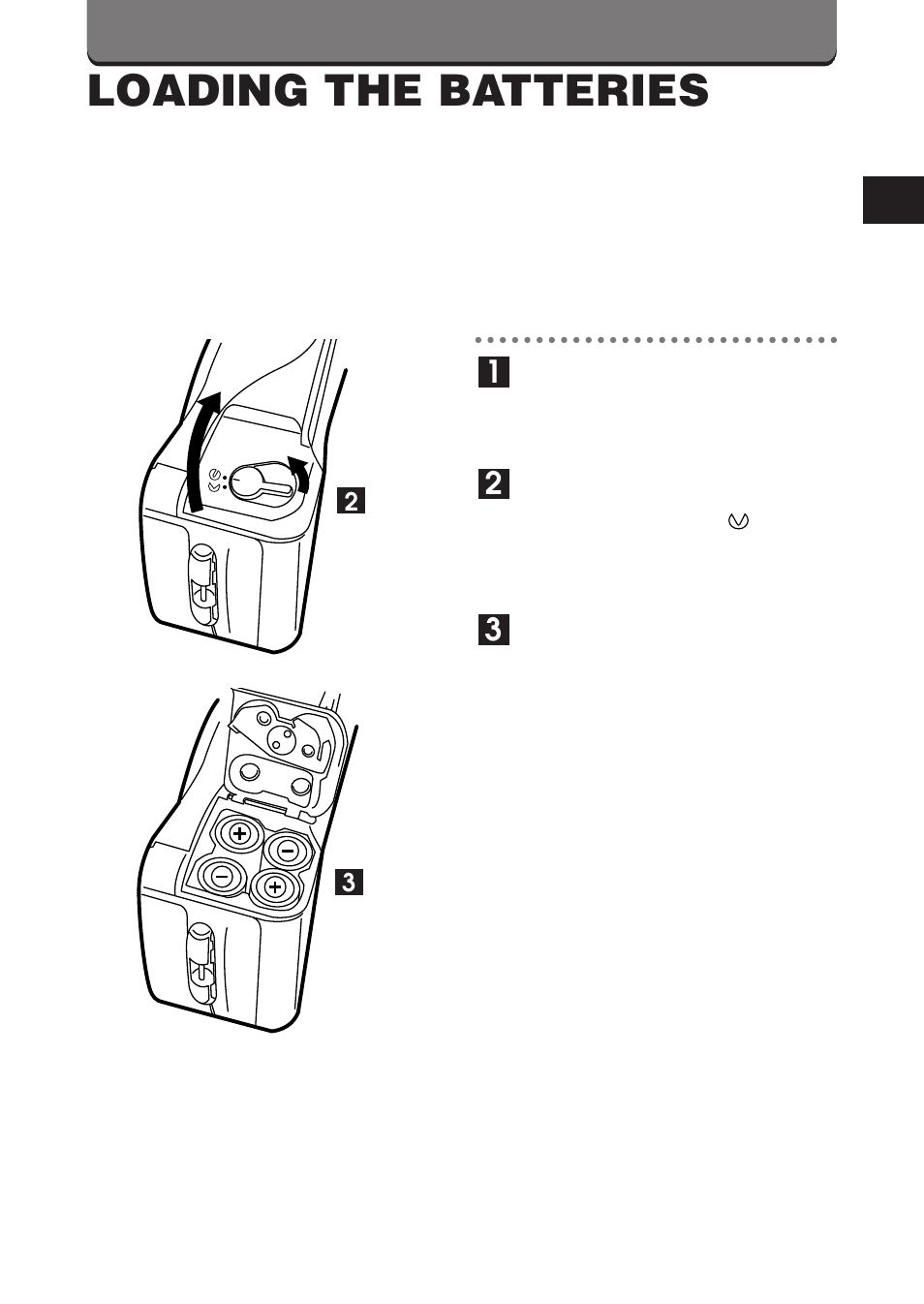 Loading the batteries | Olympus D-360L User Manual | Page 25 / 124