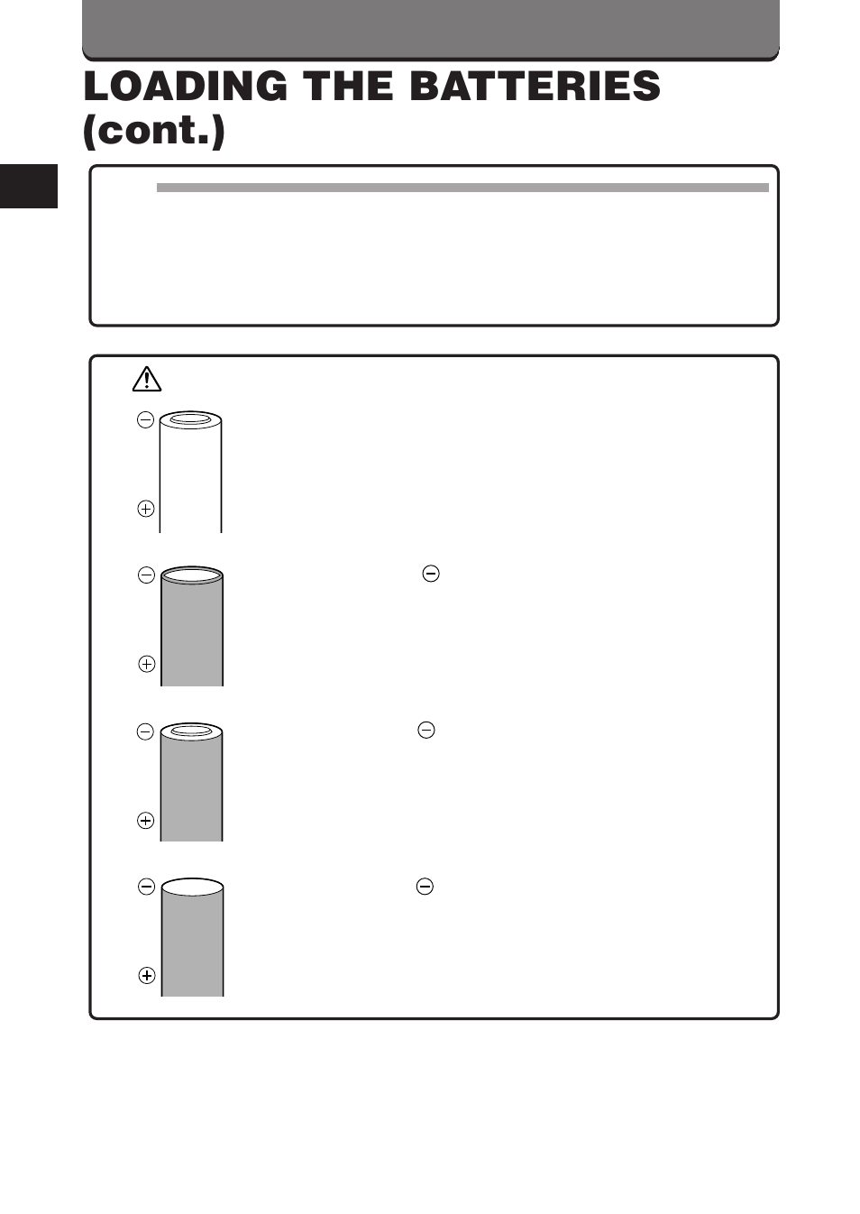 Loading the batteries (cont.) | Olympus D-360L User Manual | Page 26 / 124