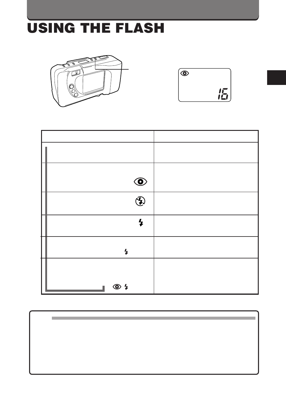 Using the flash | Olympus D-360L User Manual | Page 49 / 124
