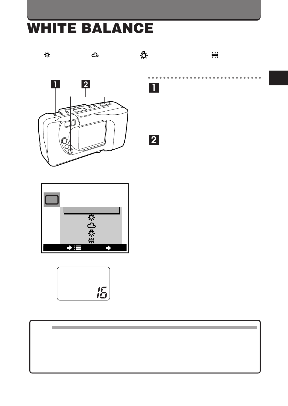 White balance | Olympus D-360L User Manual | Page 61 / 124