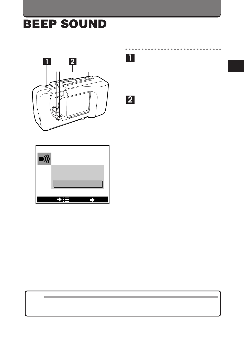 Beep sound | Olympus D-360L User Manual | Page 67 / 124
