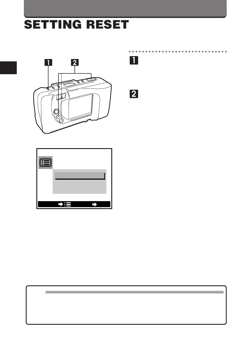Setting reset | Olympus D-360L User Manual | Page 70 / 124