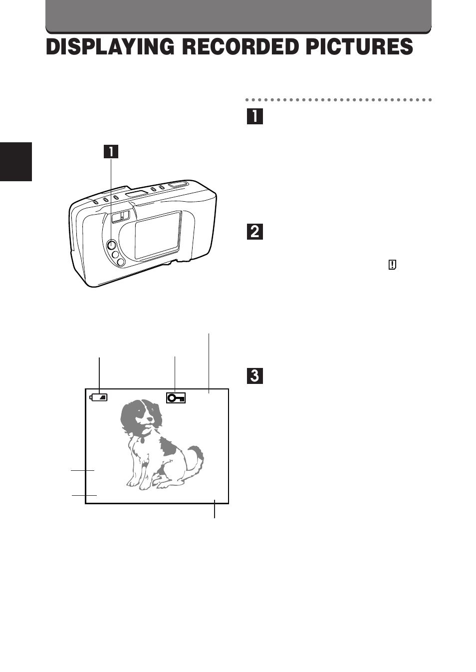 Displaying recorded pictures | Olympus D-360L User Manual | Page 72 / 124