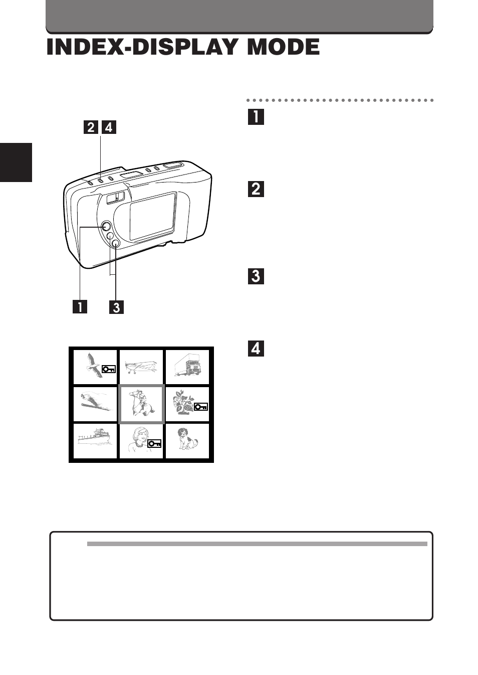 Index-display mode | Olympus D-360L User Manual | Page 74 / 124