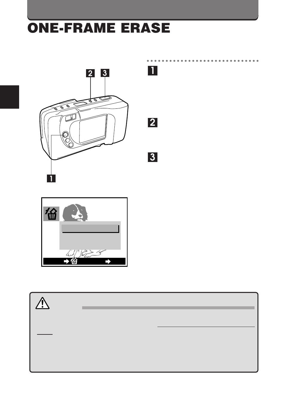 One-frame erase | Olympus D-360L User Manual | Page 76 / 124