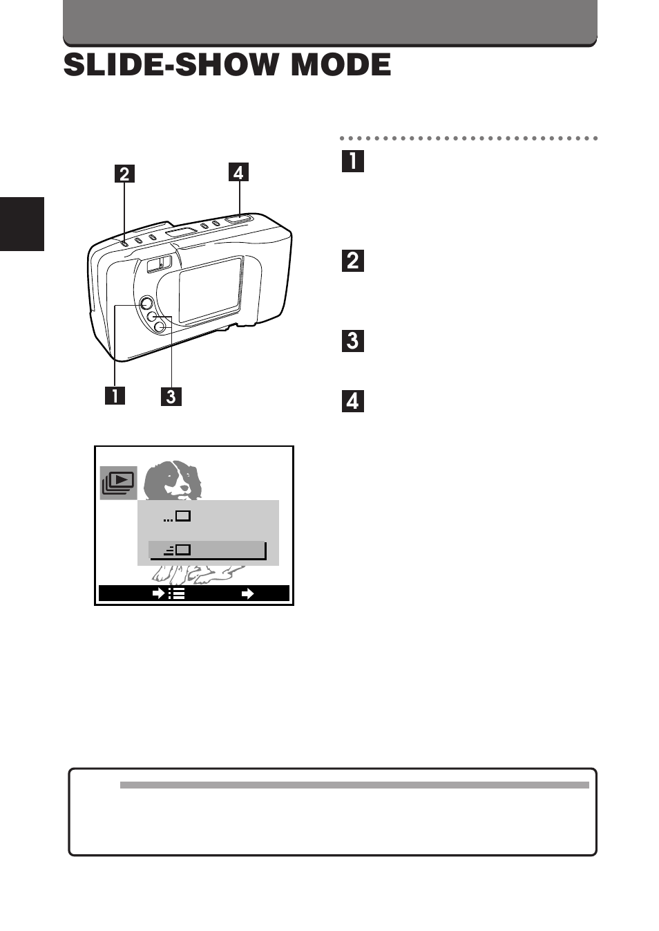 Slide-show mode | Olympus D-360L User Manual | Page 80 / 124