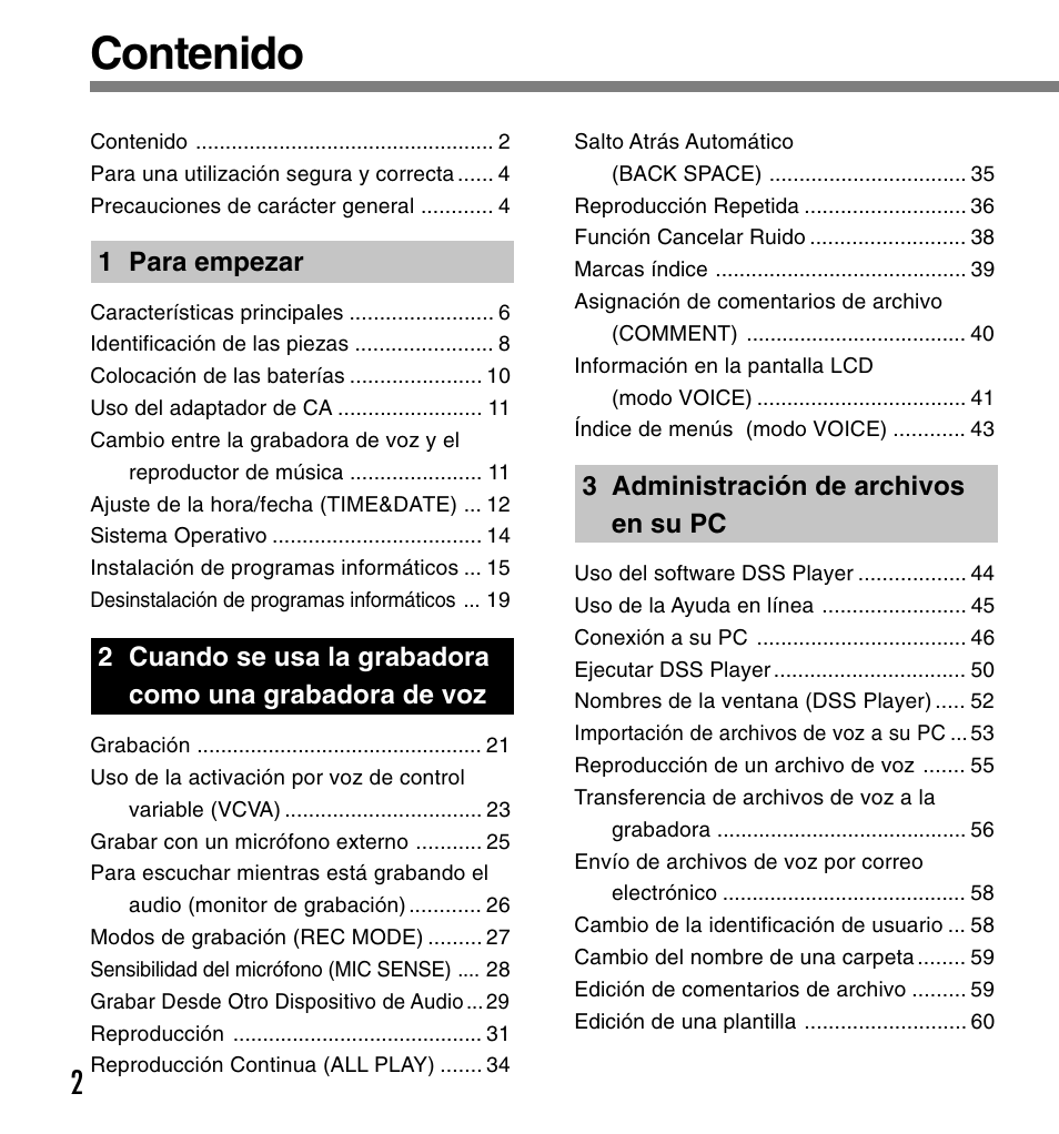 Olympus DM-10 User Manual | Page 2 / 101