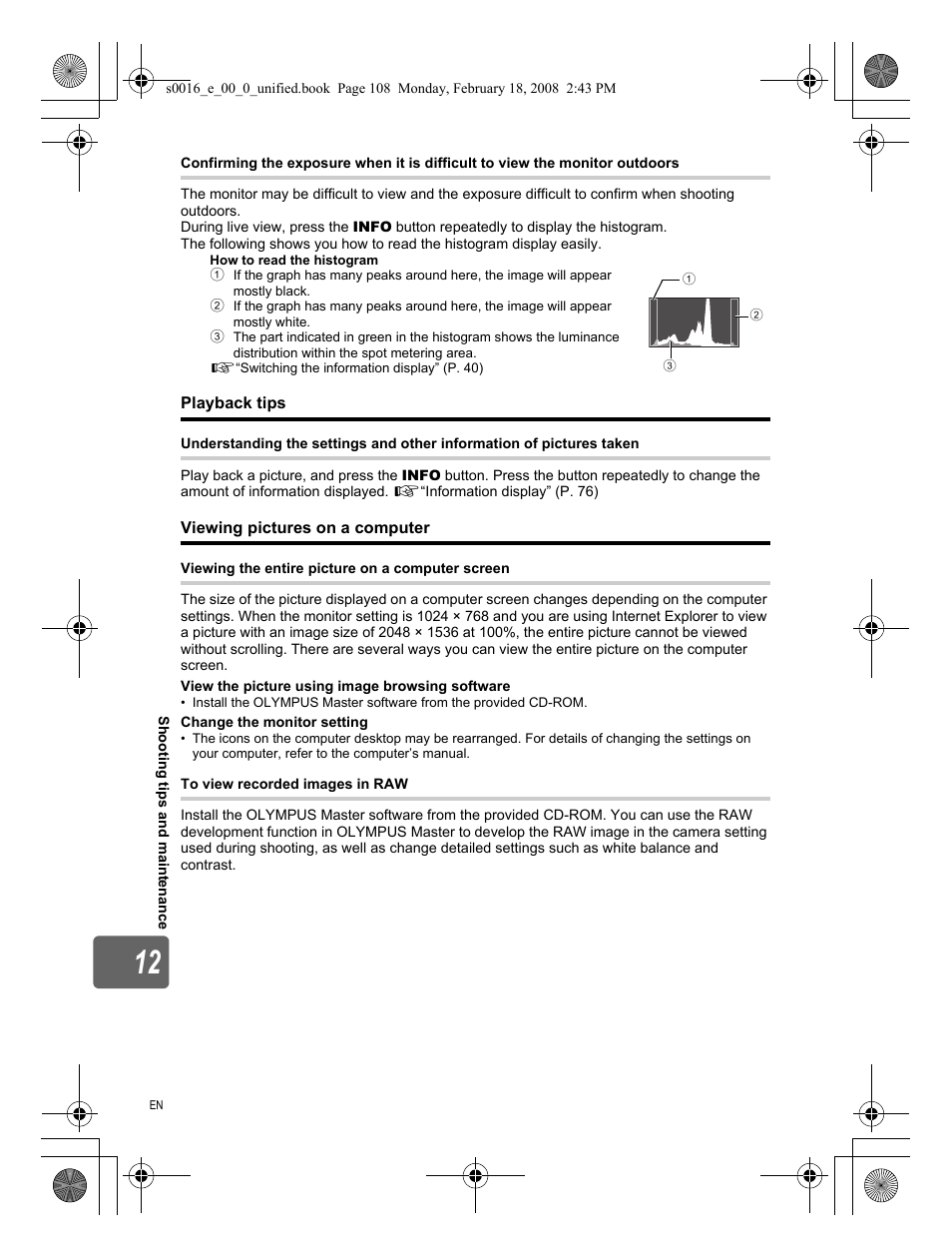 Playback tips, Viewing pictures on a computer | Olympus E-420 User Manual | Page 108 / 140