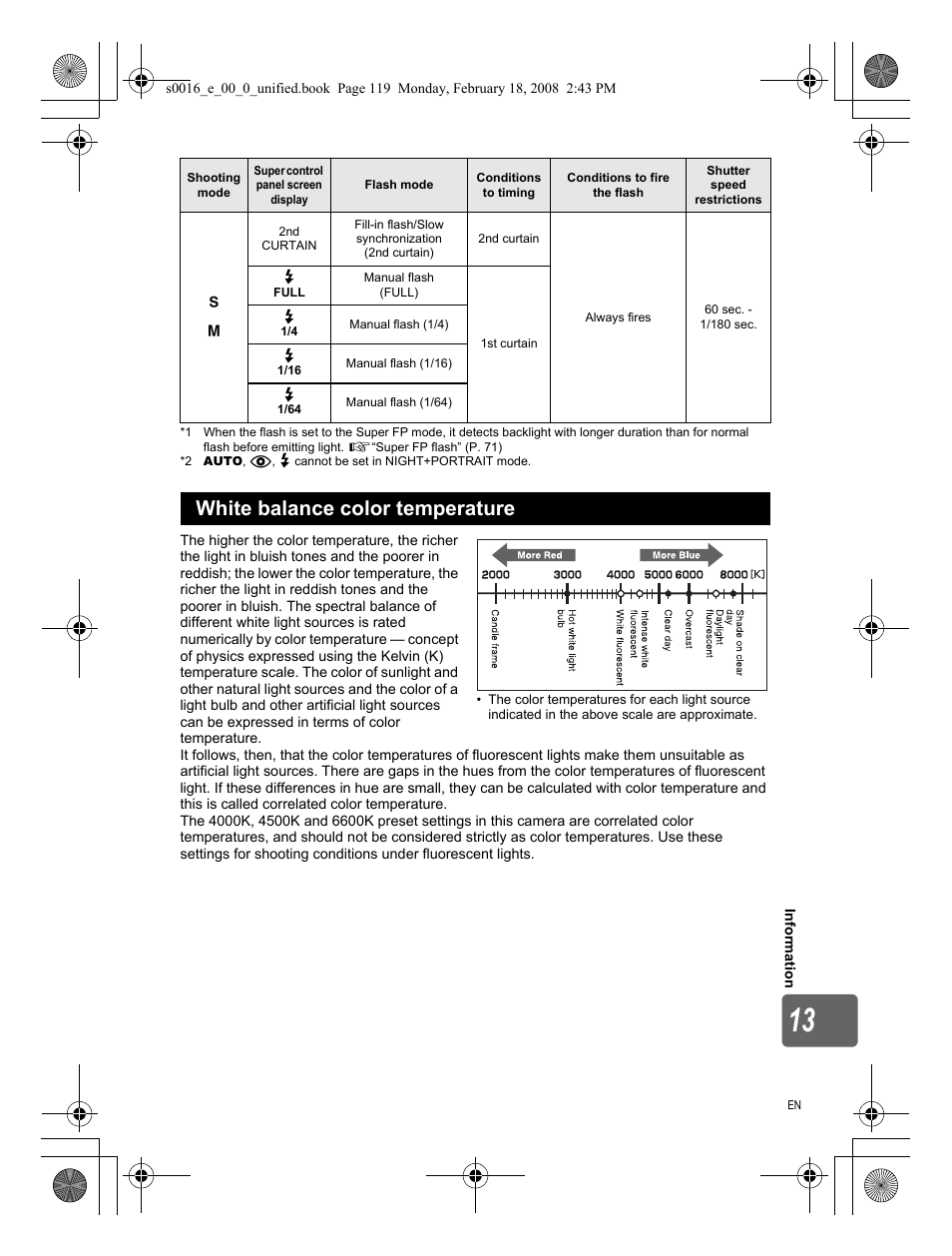 White balance color temperature | Olympus E-420 User Manual | Page 119 / 140