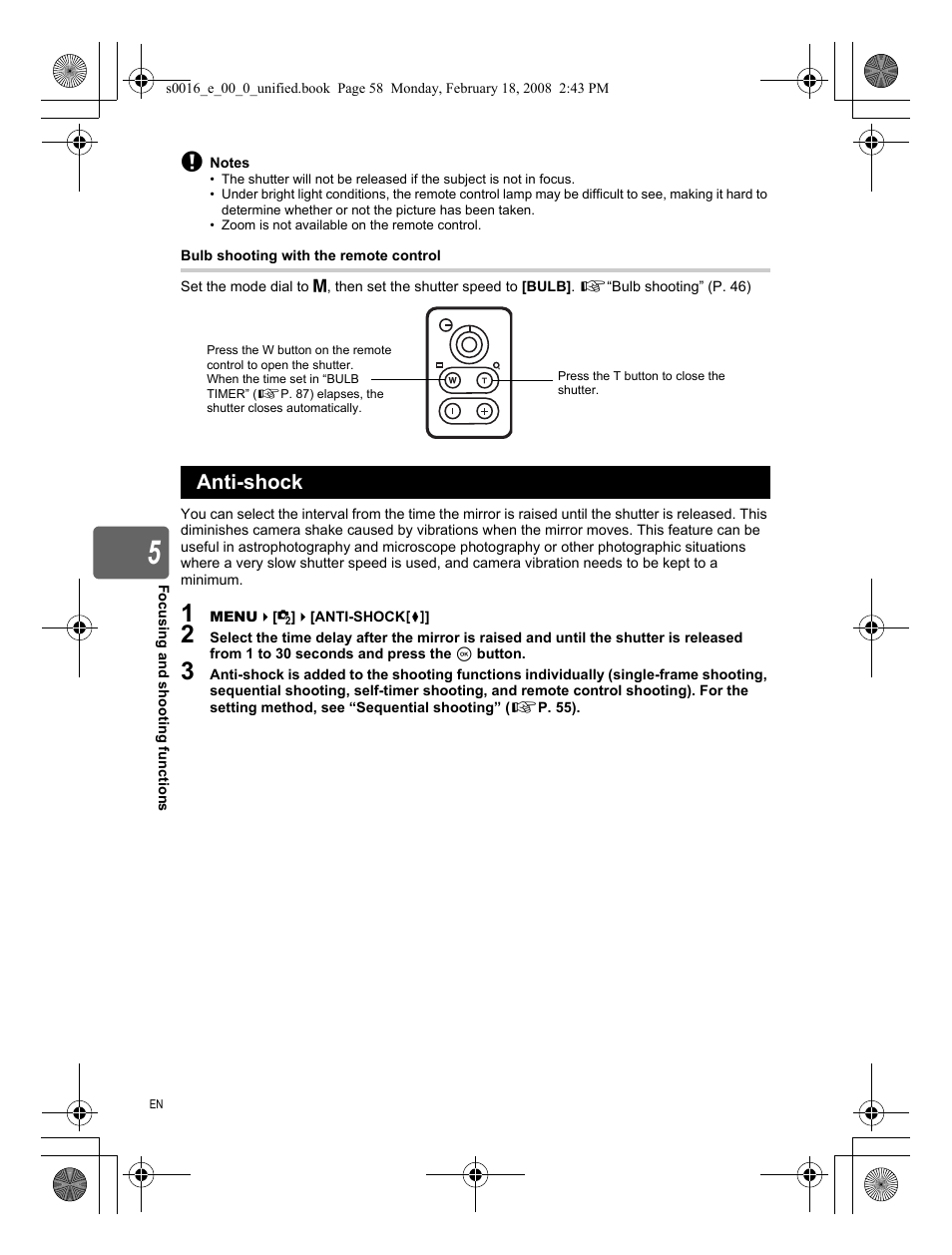 Anti-shock | Olympus E-420 User Manual | Page 58 / 140