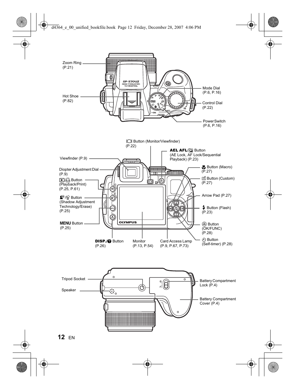 Olympus SP-570 UZ User Manual | Page 12 / 100