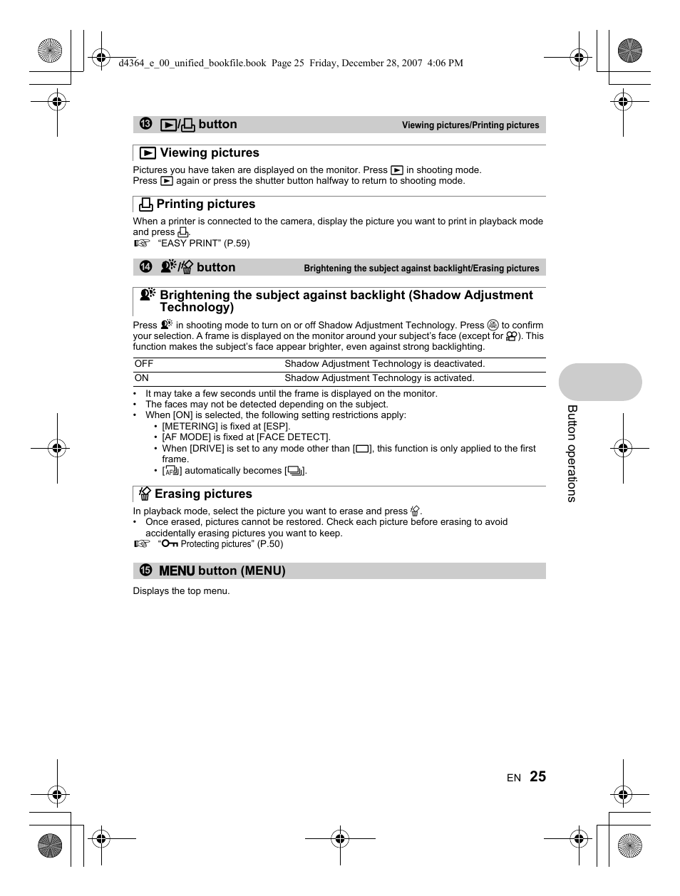 Olympus SP-570 UZ User Manual | Page 25 / 100