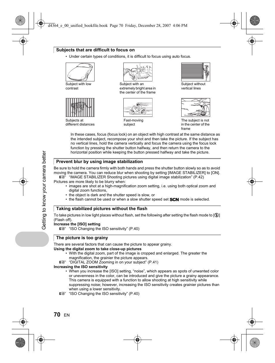 Getting to know your camera better | Olympus SP-570 UZ User Manual | Page 70 / 100