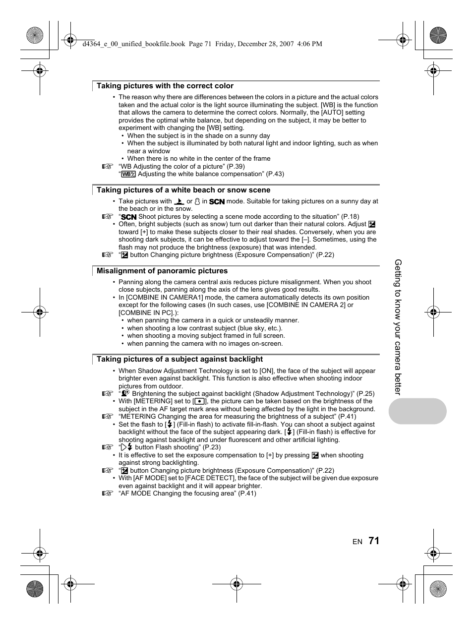 Getting to know your camera better | Olympus SP-570 UZ User Manual | Page 71 / 100