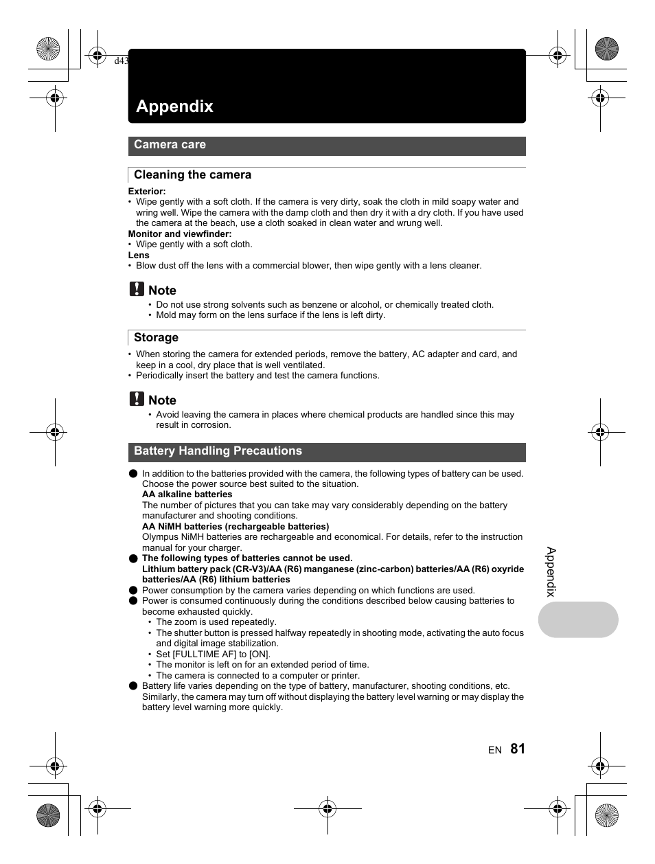 Appendix | Olympus SP-570 UZ User Manual | Page 81 / 100