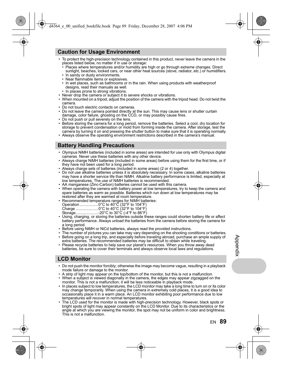 Appendix | Olympus SP-570 UZ User Manual | Page 89 / 100