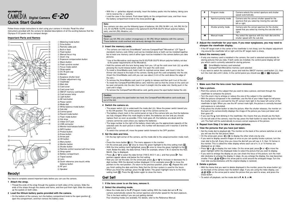 Olympus E-20N User Manual | 2 pages