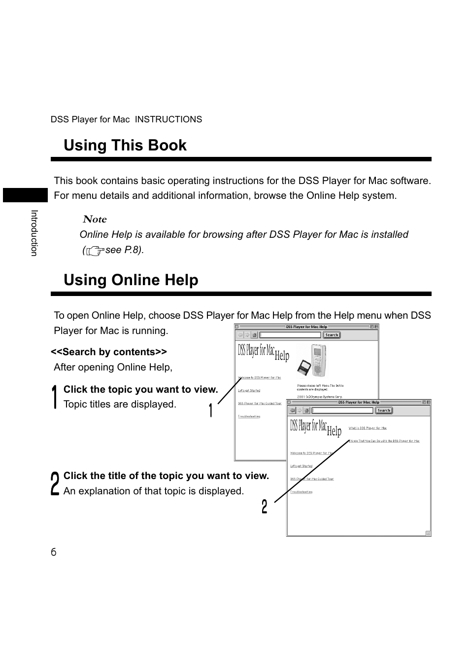 Using this book, Using online help | Olympus DS-3000 User Manual | Page 6 / 36