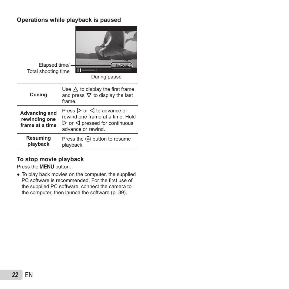 22 en | Olympus VH-520 User Manual | Page 22 / 68
