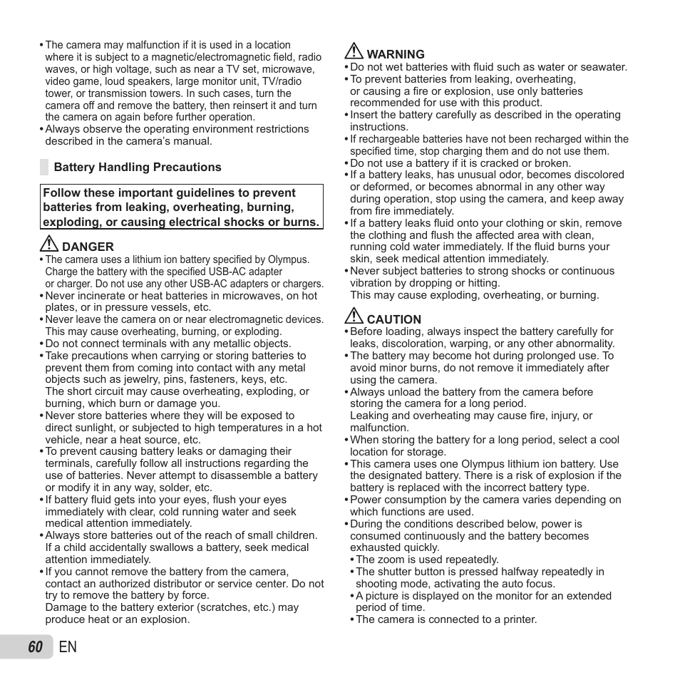 60 en | Olympus VH-520 User Manual | Page 60 / 68