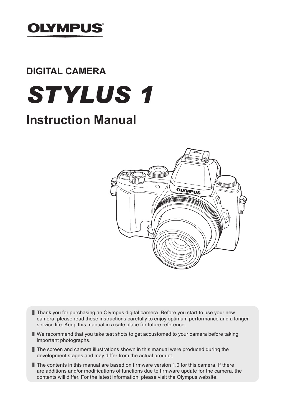 Olympus STYLUS 1 User Manual | 120 pages