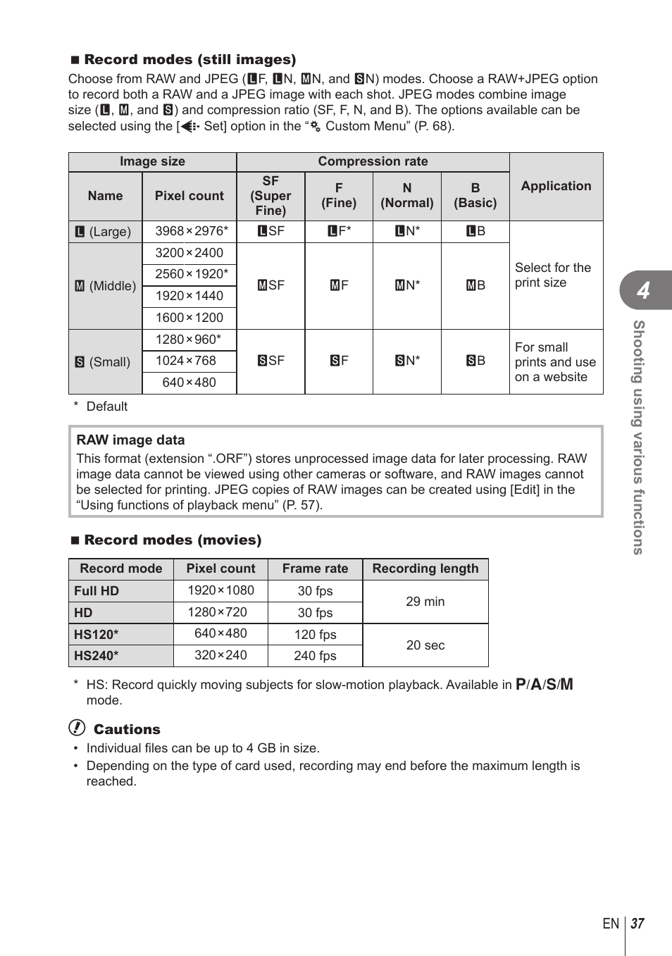 Olympus STYLUS 1 User Manual | Page 37 / 120