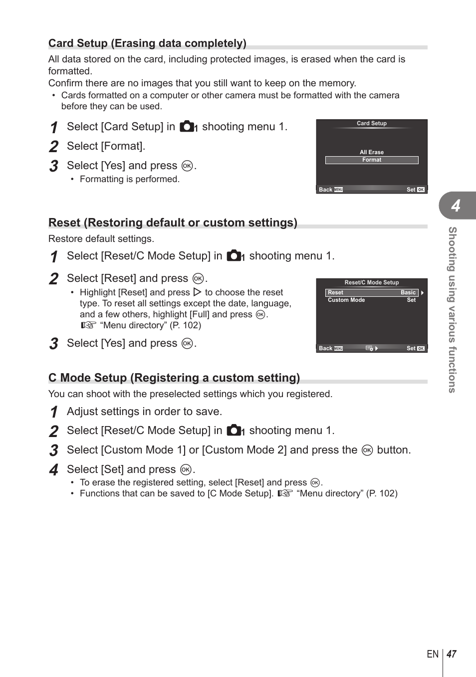 Olympus STYLUS 1 User Manual | Page 47 / 120