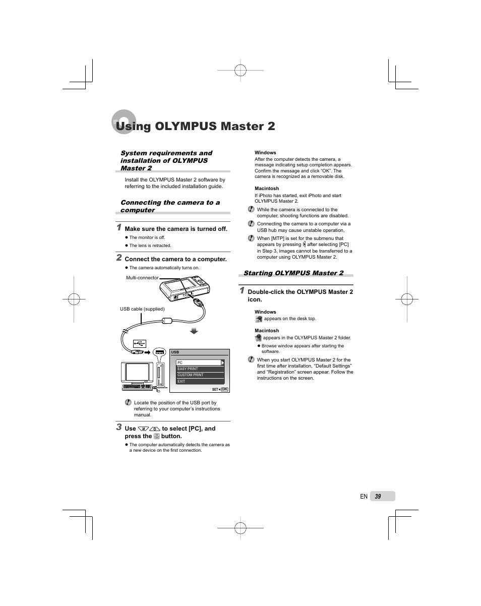 Using olympus master 2 | Olympus FE-3010 User Manual | Page 39 / 62