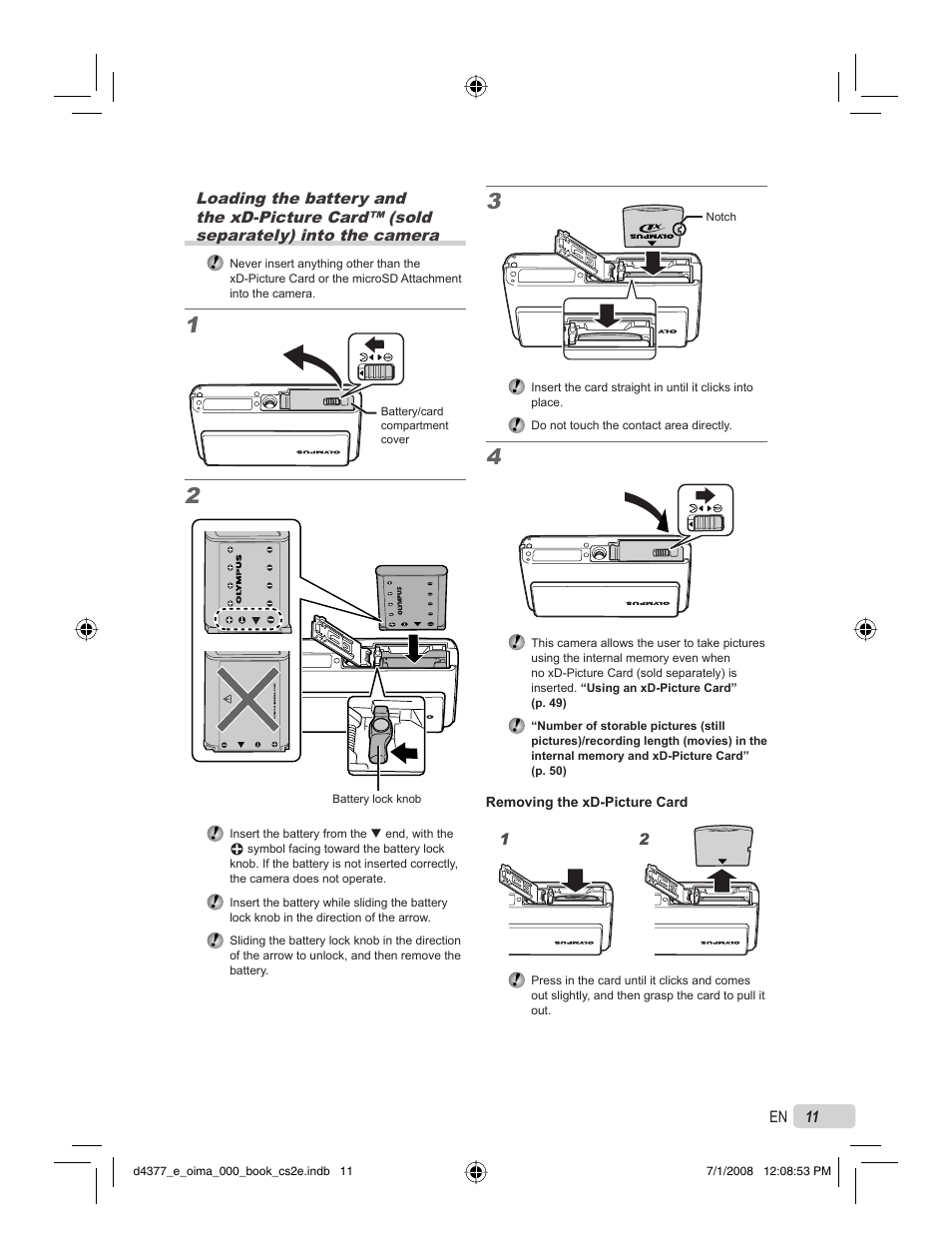 Olympus STYLUS 1040 User Manual | Page 11 / 70