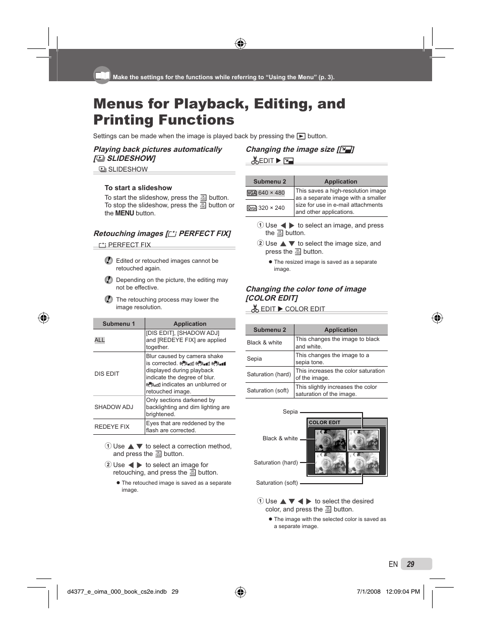 Olympus STYLUS 1040 User Manual | Page 29 / 70