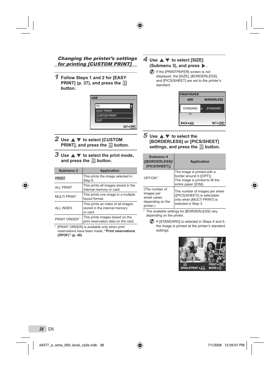 Olympus STYLUS 1040 User Manual | Page 38 / 70