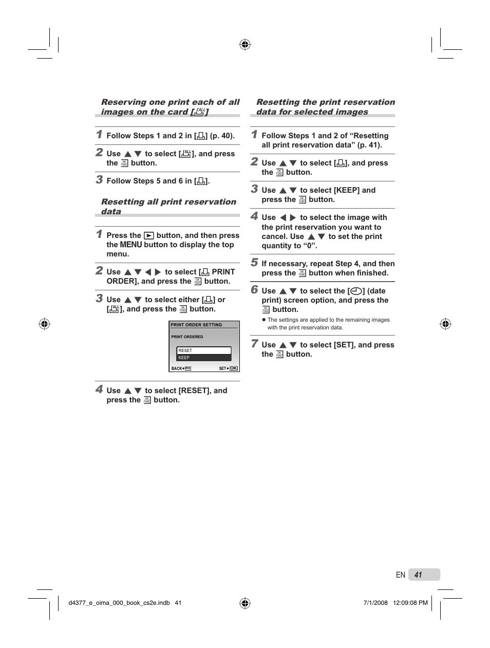 Olympus STYLUS 1040 User Manual | Page 41 / 70