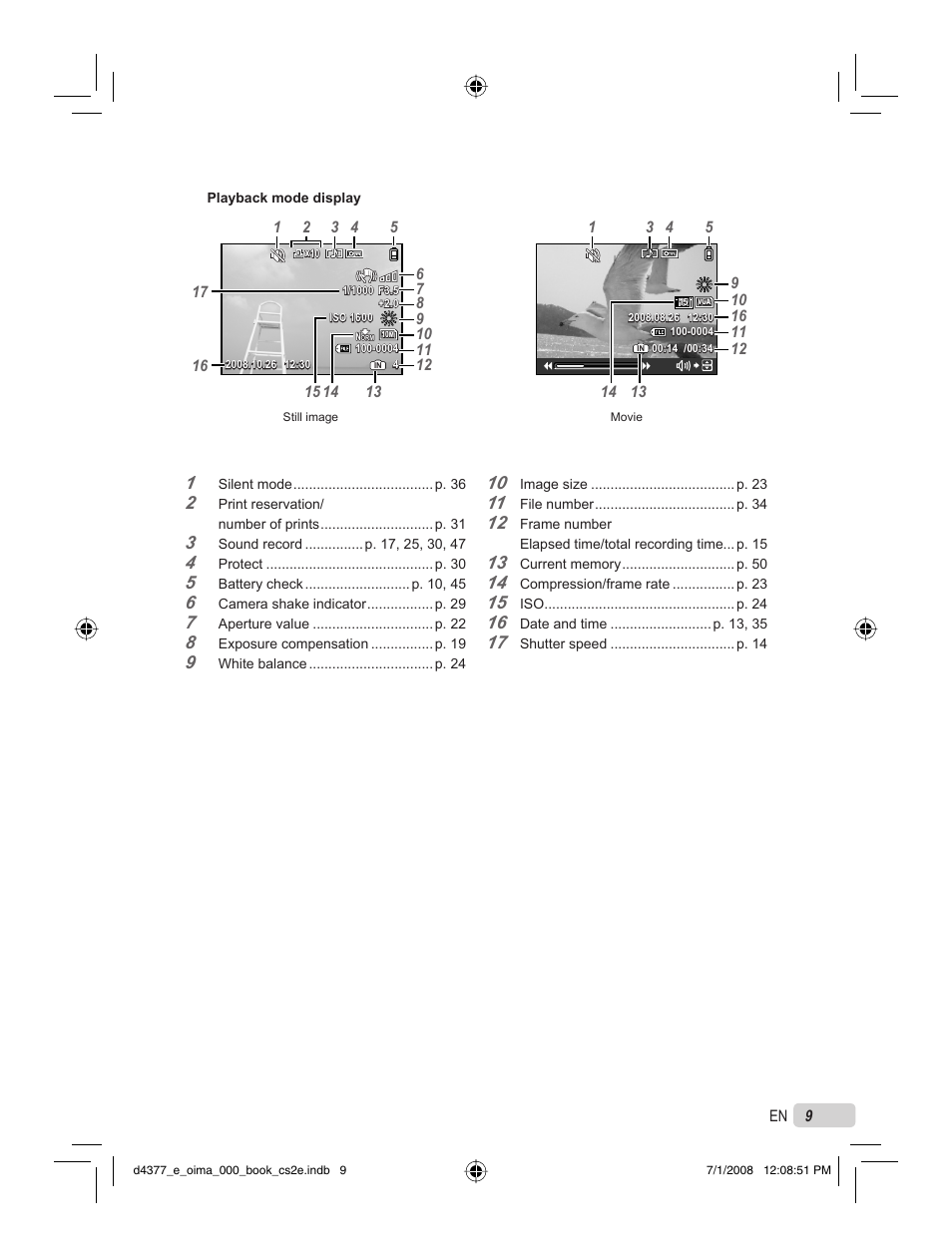 Olympus STYLUS 1040 User Manual | Page 9 / 70