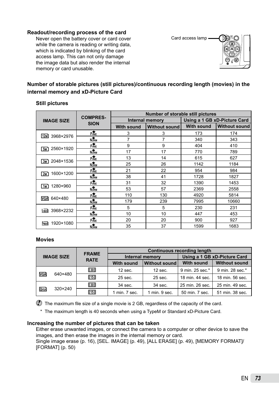 Olympus SP-590UZ User Manual | Page 73 / 86