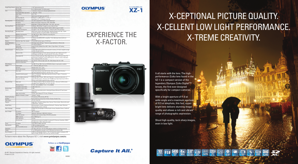 Olympus XZ-1 User Manual | 2 pages