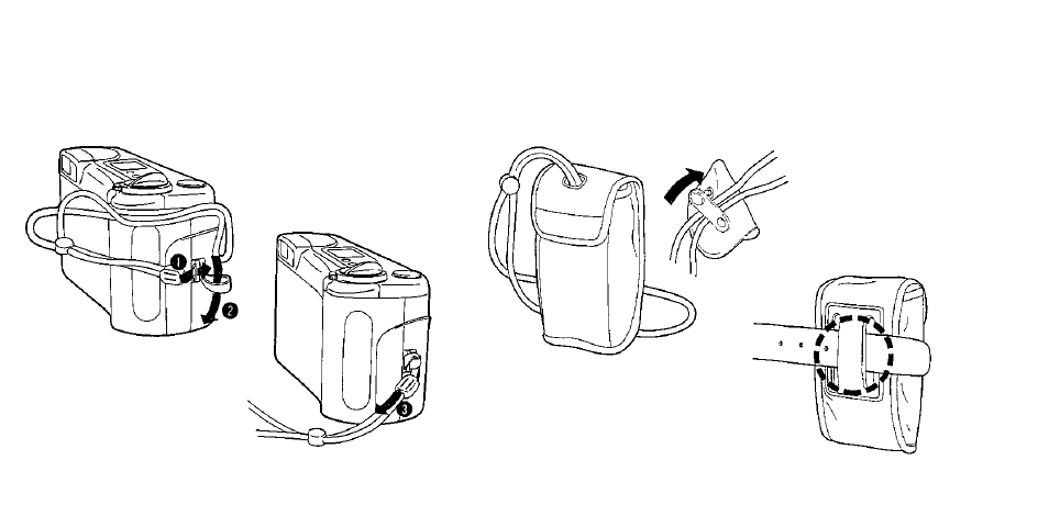 Using the strap and soft case | Olympus Infinity Zoom 211 User Manual | Page 7 / 44