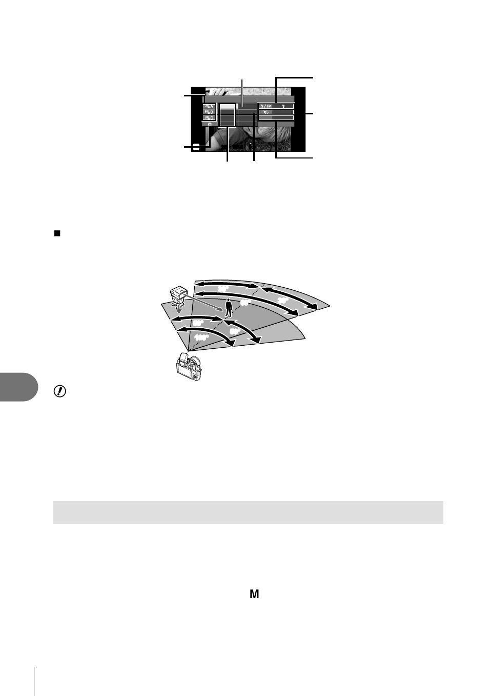Other external fl ash units, Information, 110 en | Wireless fl ash control range, Cautions | Olympus E-PL5 User Manual | Page 110 / 133