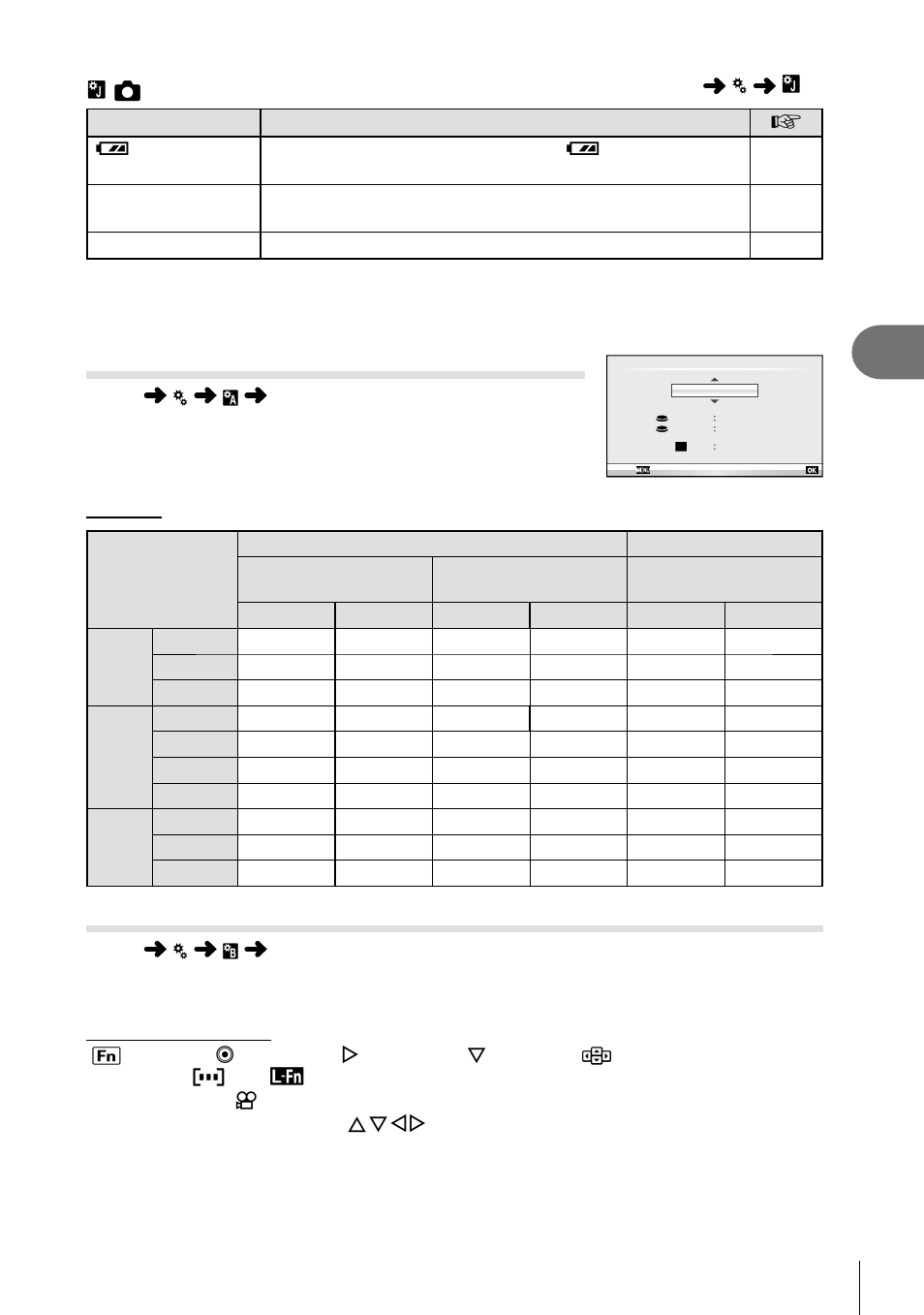 Frequently-used options and customization, Ael/afl, Button function | 79 en, B k utility | Olympus E-PL5 User Manual | Page 79 / 133